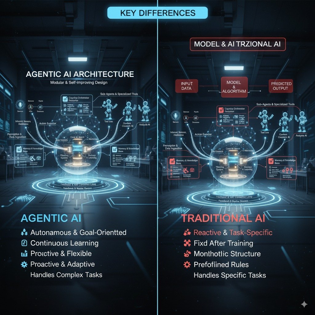 Agentic AI vs Traditional AI Agentic AI vs Traditional AI