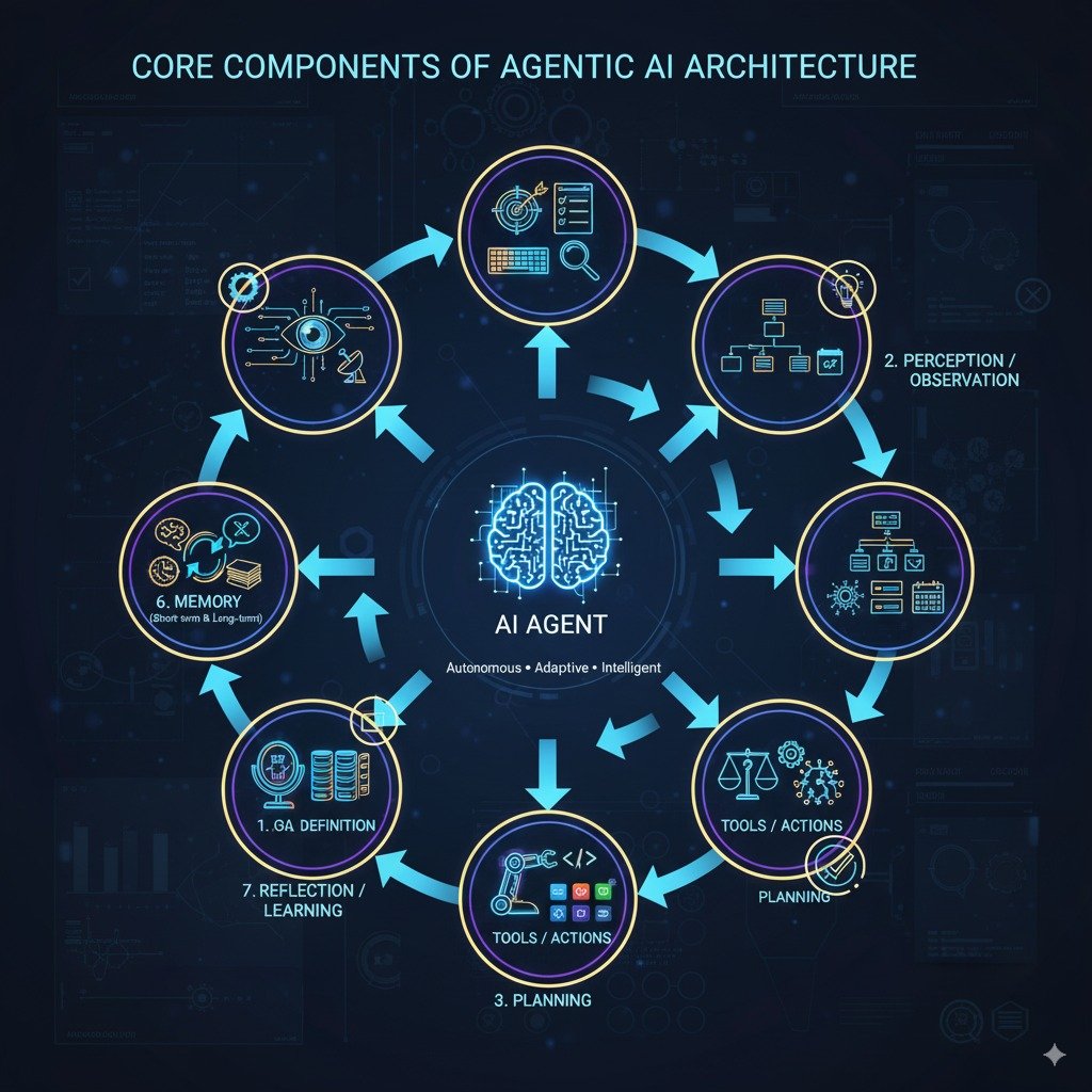 Core Components of Agentic AI Architecture Core Components of Agentic AI Architecture