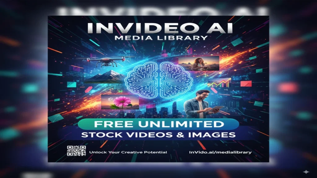 invideo ai media library